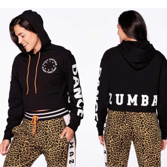 Zumba Fitness Tops - Zumbawear Dance Cropped Hoodie Size M
